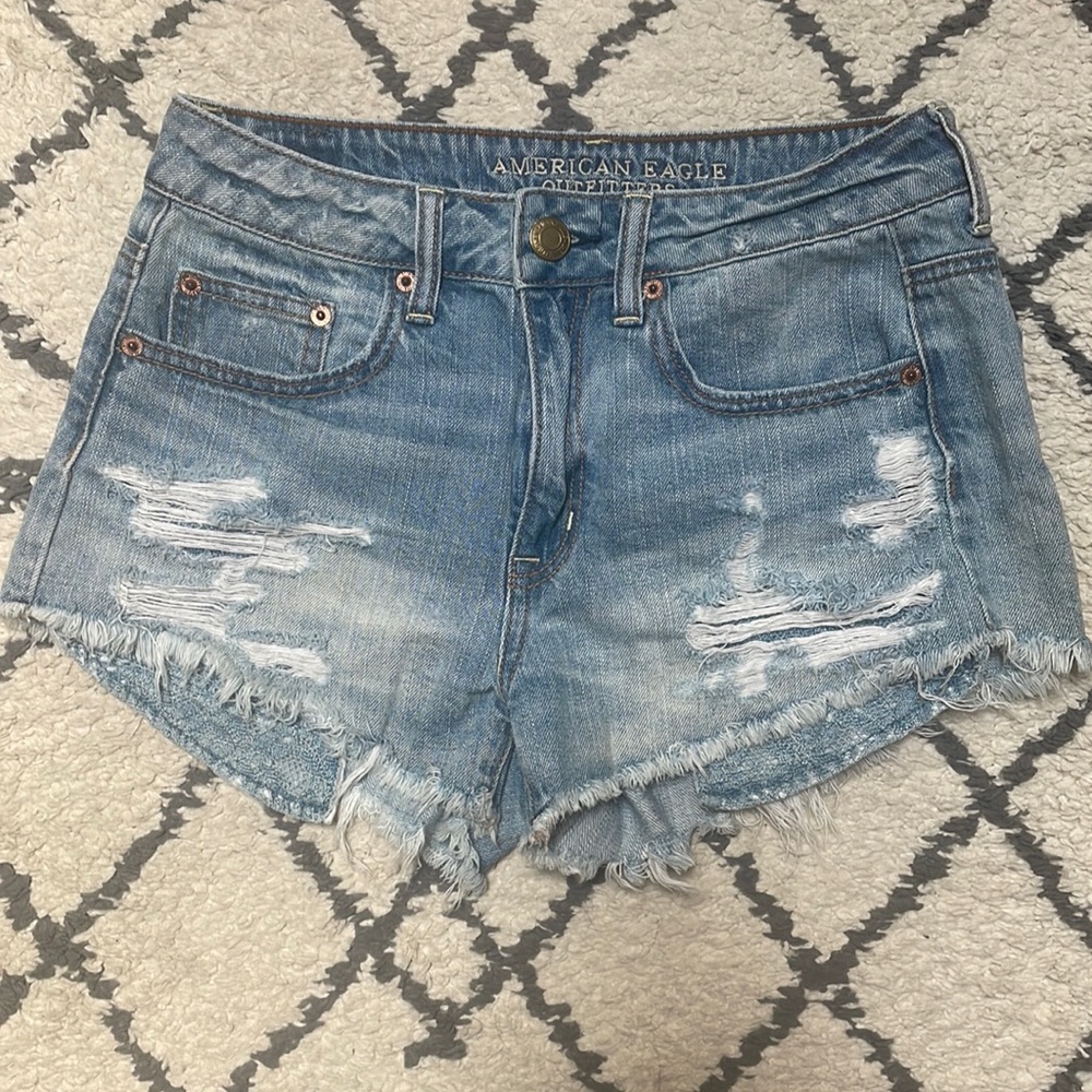 American Eagle Distressed Jean Shorts
